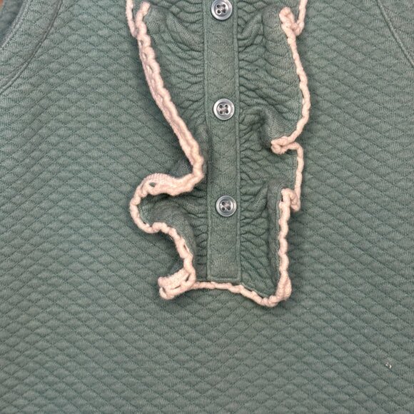 Jane & Jack Green Textured Ruffle Dress Toddler Girl 3T - Picture 3 of 5